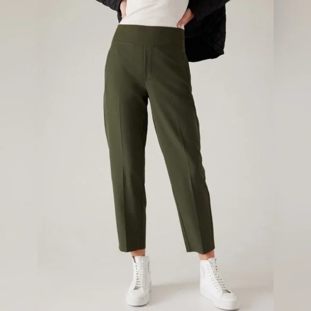 Athleta Olive Green Straight Leg Pants